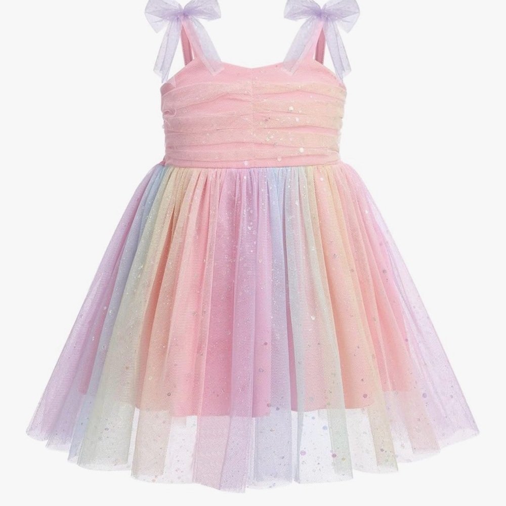 Pastel Rainbow Tulle Dress